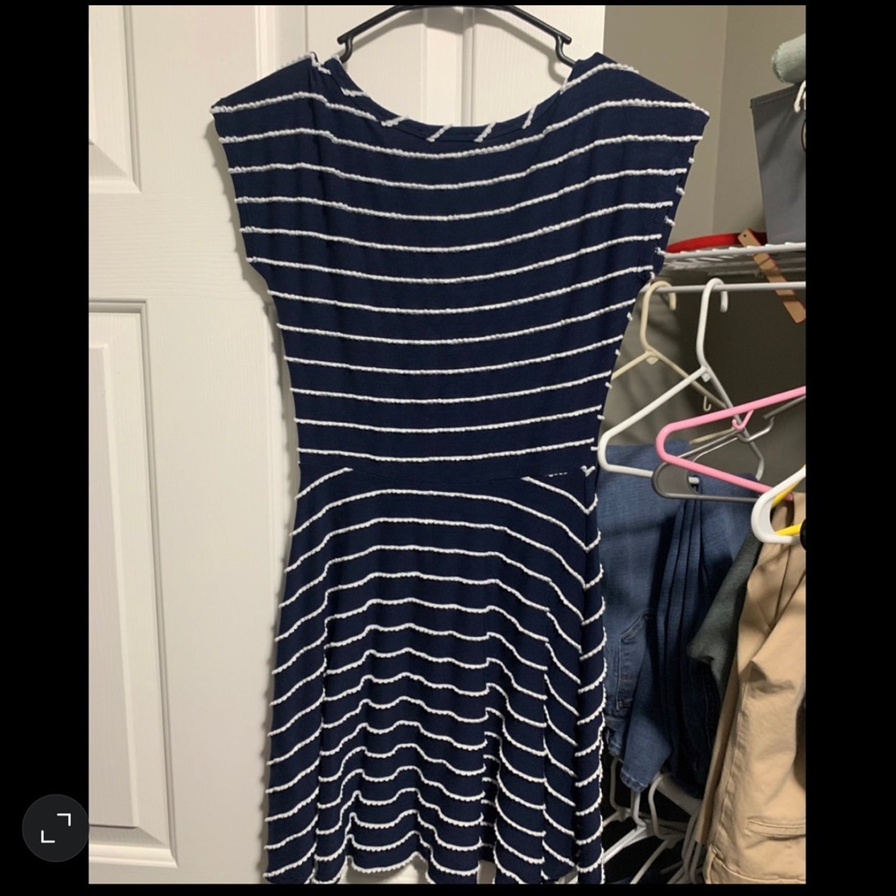 Navy /White Striped Dress